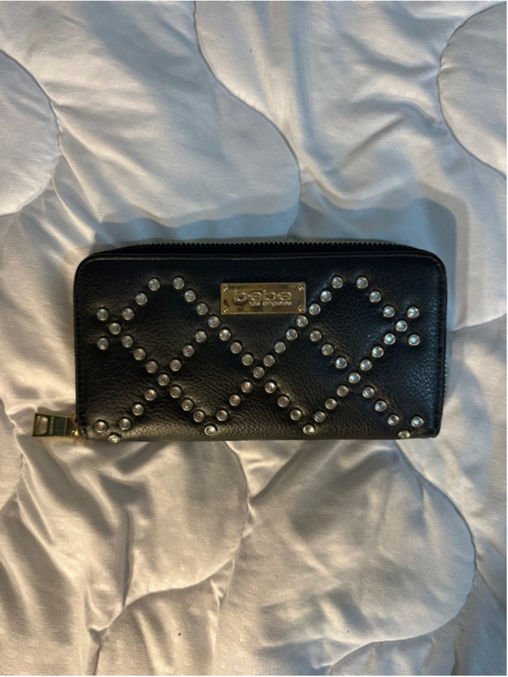 bebe black wallet